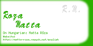 roza matta business card